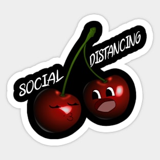 Cherries Social Distancing Coronavirus Sticker